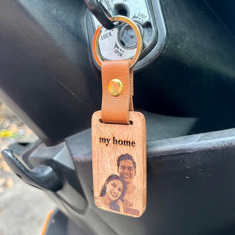Personalized Wood Keychain - Laser Engraved