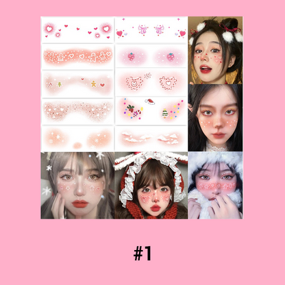 Christmas Makeup Tattoo Stickers