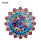 Red Mandala 3d Rotating Pendant