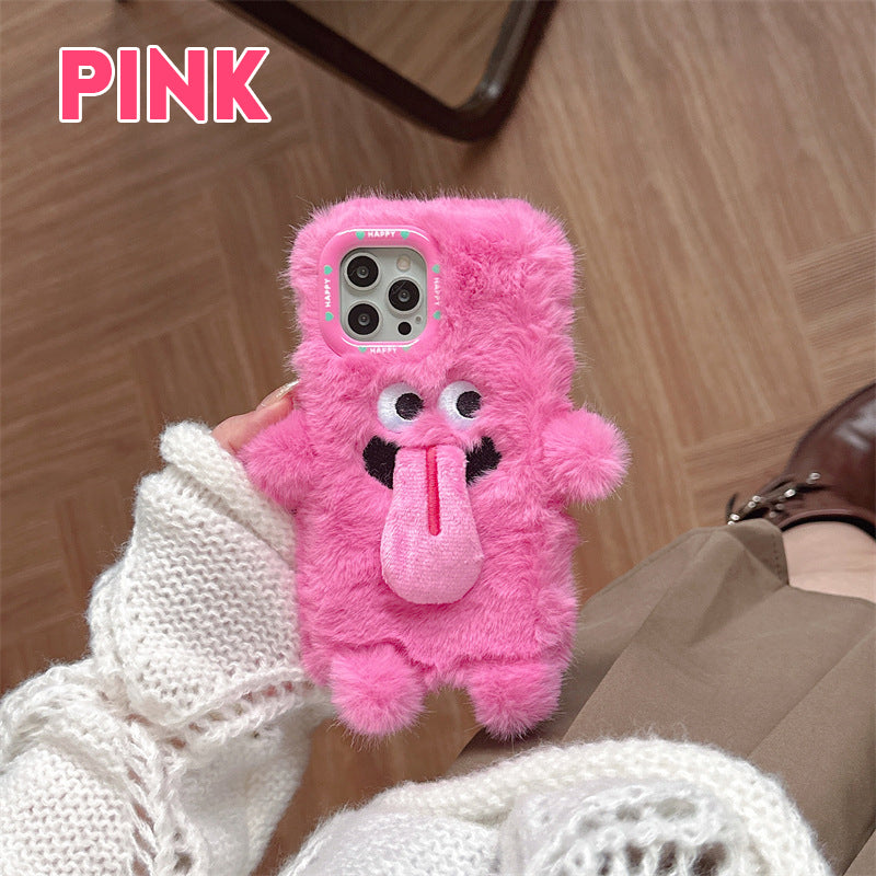 Plush Funny Tongue Sticking Out Phone Case