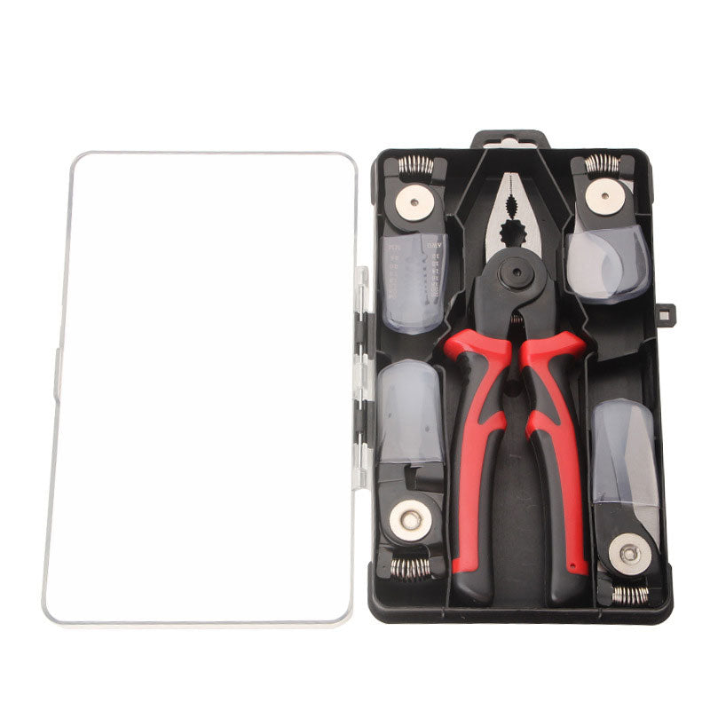 Five-In-One Multi-Functional Interchangeable Head Pliers For Wire Stripping