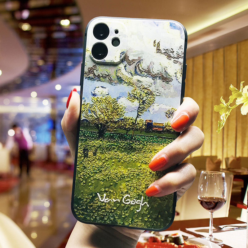 Embossed Oil Painting Mobile Phone Case
