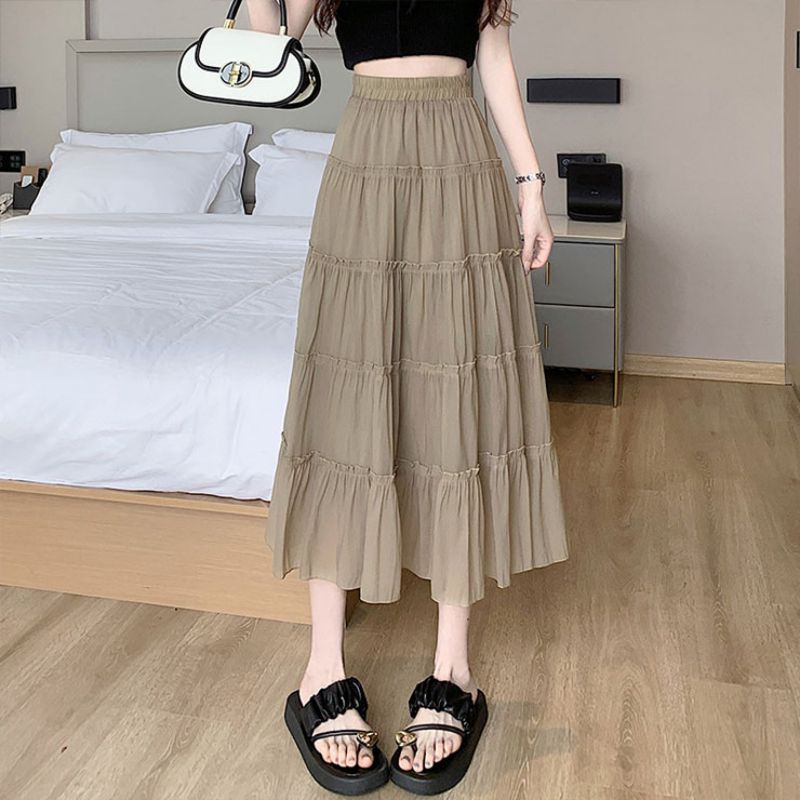 High Waist Layered Skirt
