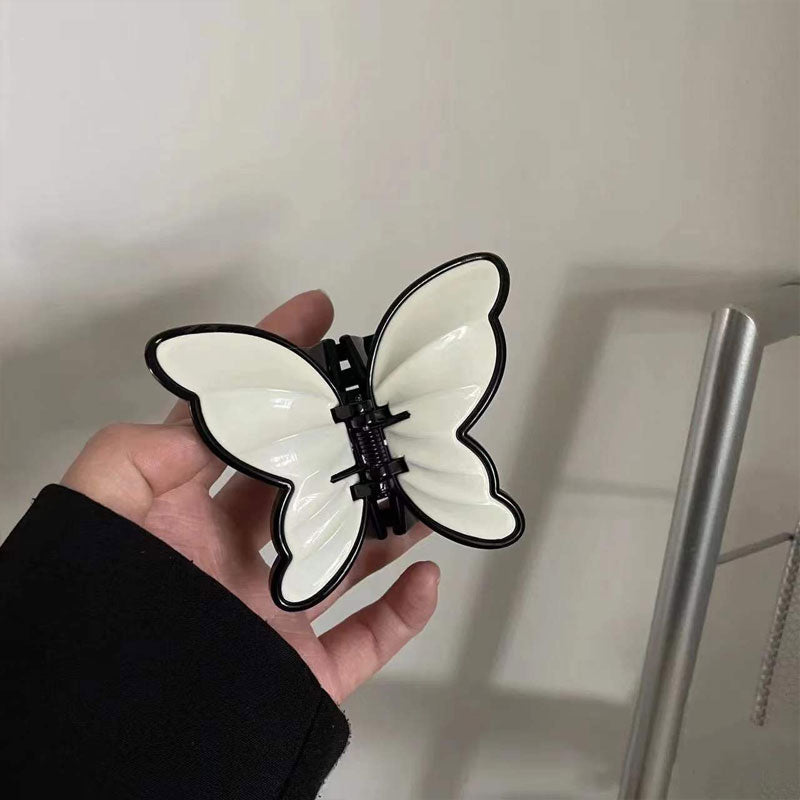 Vintage French Acrylic Butterfly Hair Clip