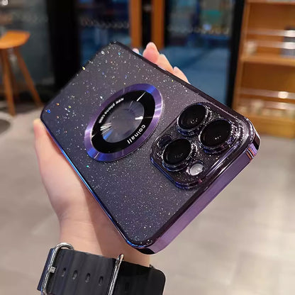 Electroplating Glitter Powder Magnetic Phone Case