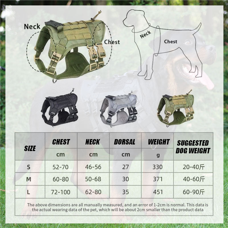 Medium To Large Dog Tactical Harness
