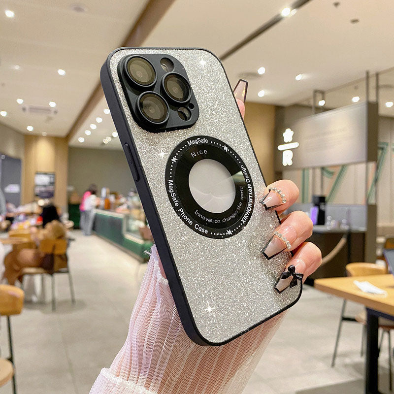 Glitter Magnetic CD Pattern Mobile Phone Case