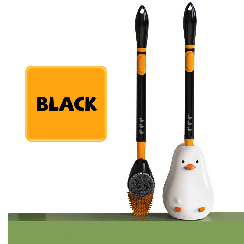 Cartoon Cute Duck Toilet Brush With Fluid