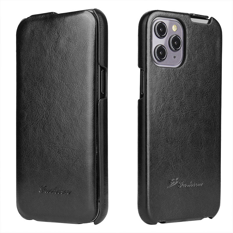 Top And Bottom Flip Leather Phone Case