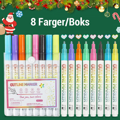 DIY fluoreszierender Doppellinien-Konturstift/highlighter color double line