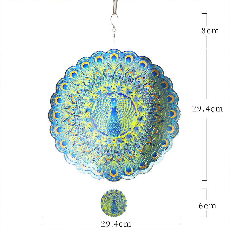 3D Peacock Pendant Wind Chime Ornament
