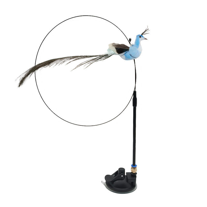 Bird Feather Automatic Cat Teaser Stick
