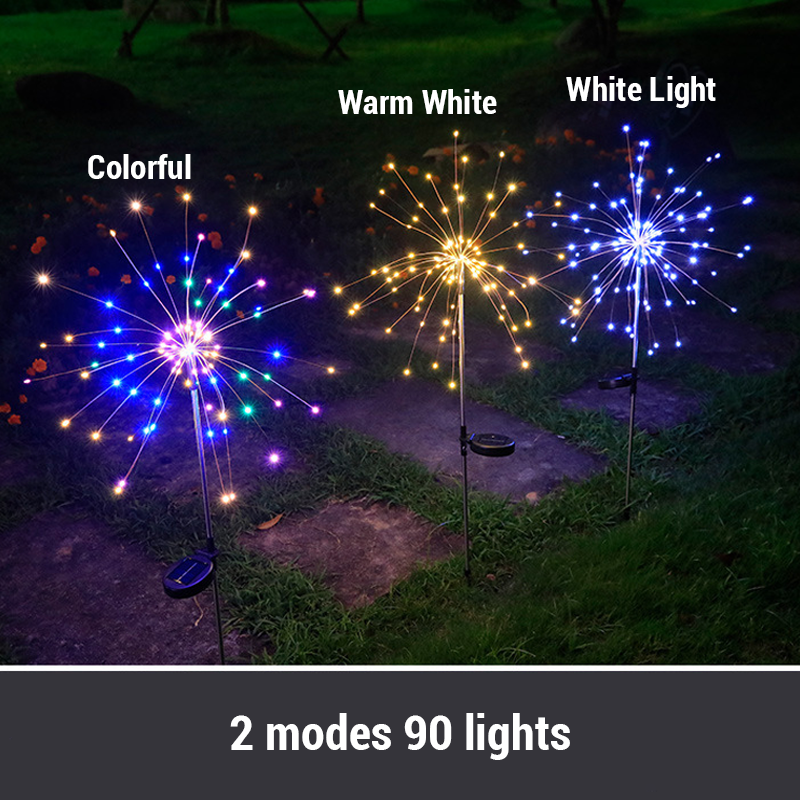 Led Solar Ground Fireworks Light String