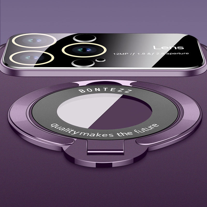 Invisible Bracket Large Window Magnetic Phone Case