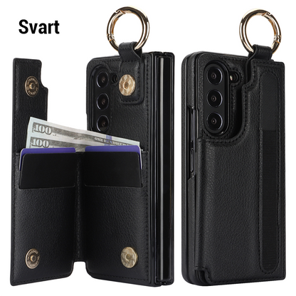 Lommebok-stil ringpenn-telefondeksel/Wallet style ring pen slot phone case