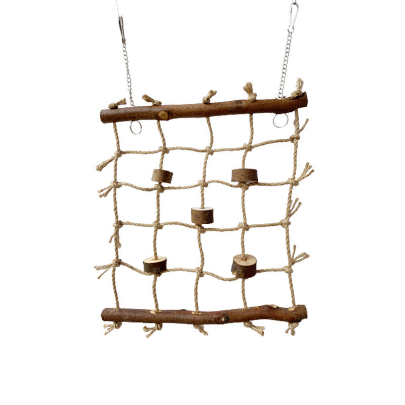 Parrot Log Colorful Rope Climbing Net Swing