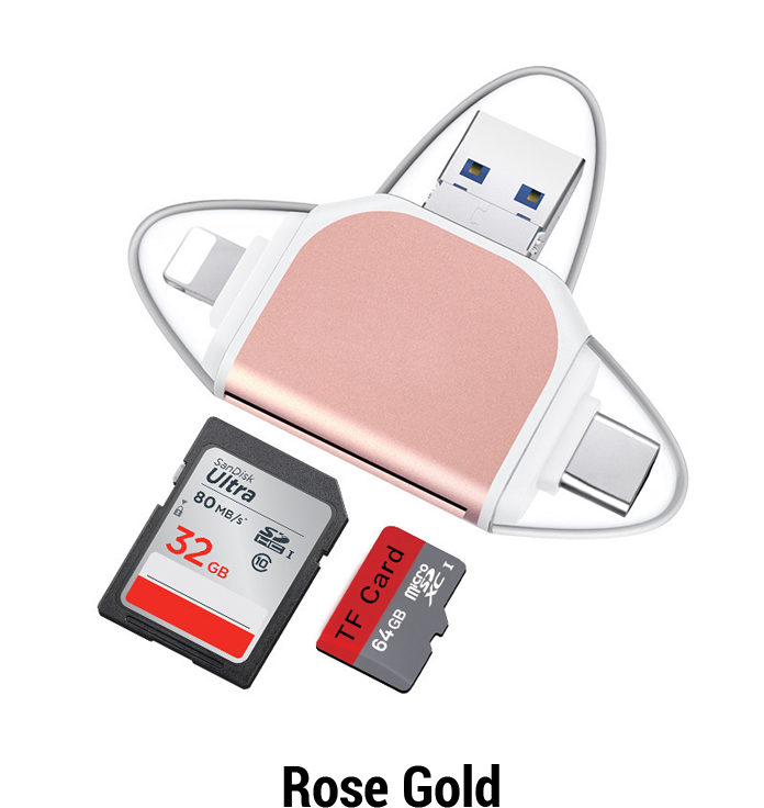 4-In-1 Multi-Function Card Reader