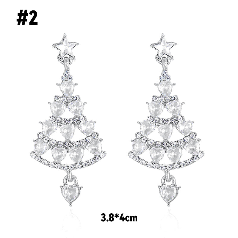 Pendientes creativos de árbol de Navidad./Christmas tree earrings