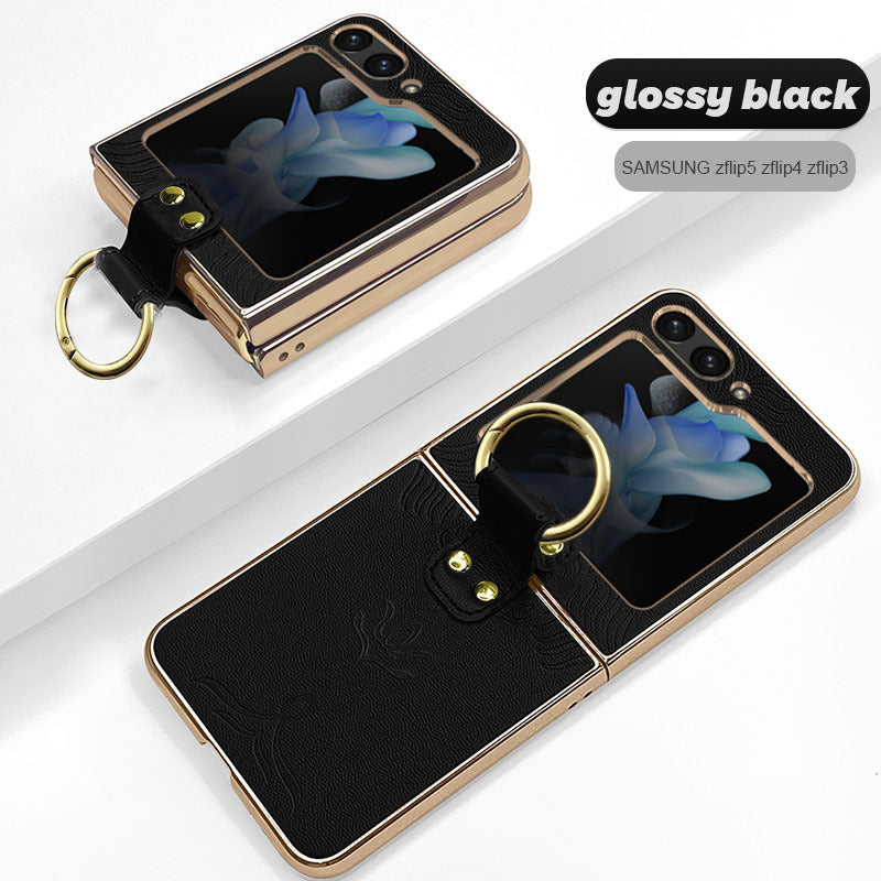 Finger Ring Leather Phone Case