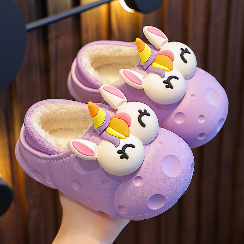 Cute Cartoon Animal Children's Cotton Slippers
