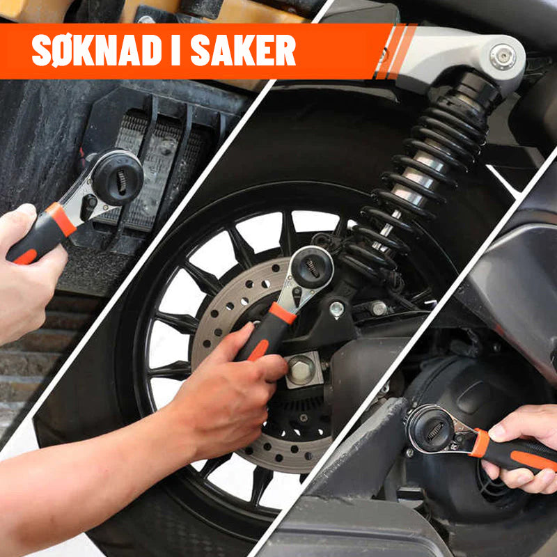 Justerbar skrallenøkkel/Adjustable ratchet wrench