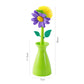 Flower Shaped Long Handle Kitchen Scrubber