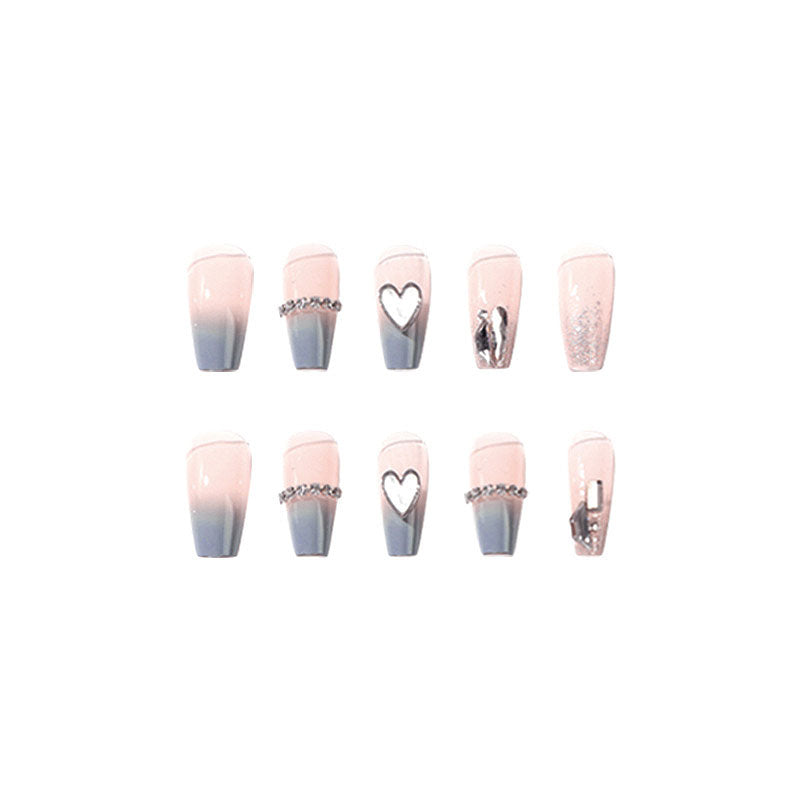 Metal Heart Nail Art