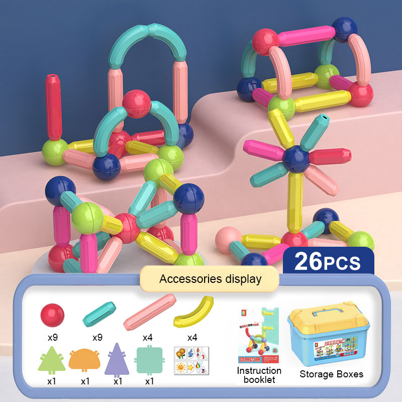 Children'S Ever-Changing Magnetic Stick Building Blocks