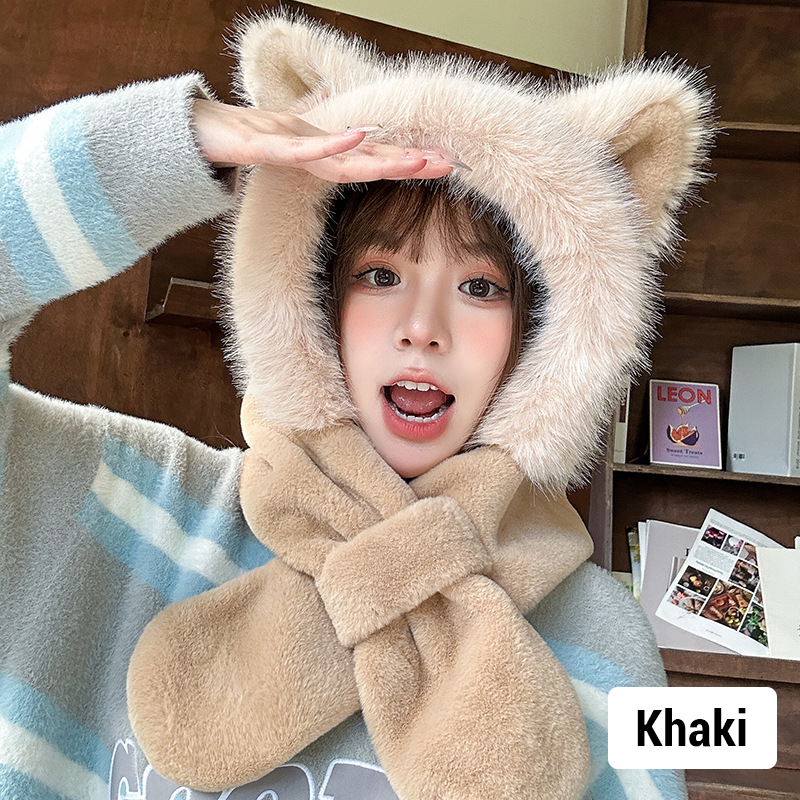 Cute Fox Three-In-One Hat