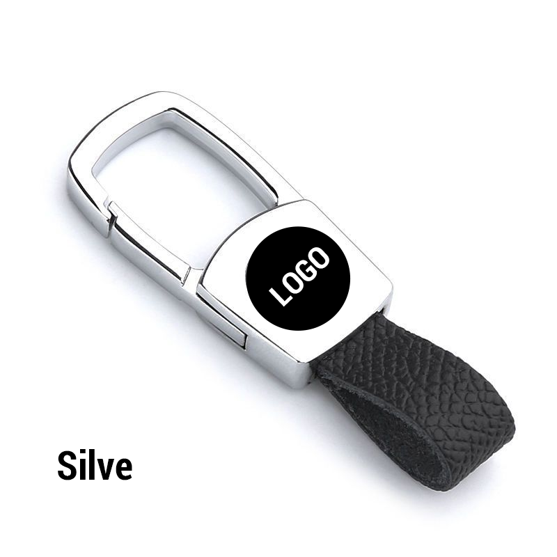 Metal Leather Keychain