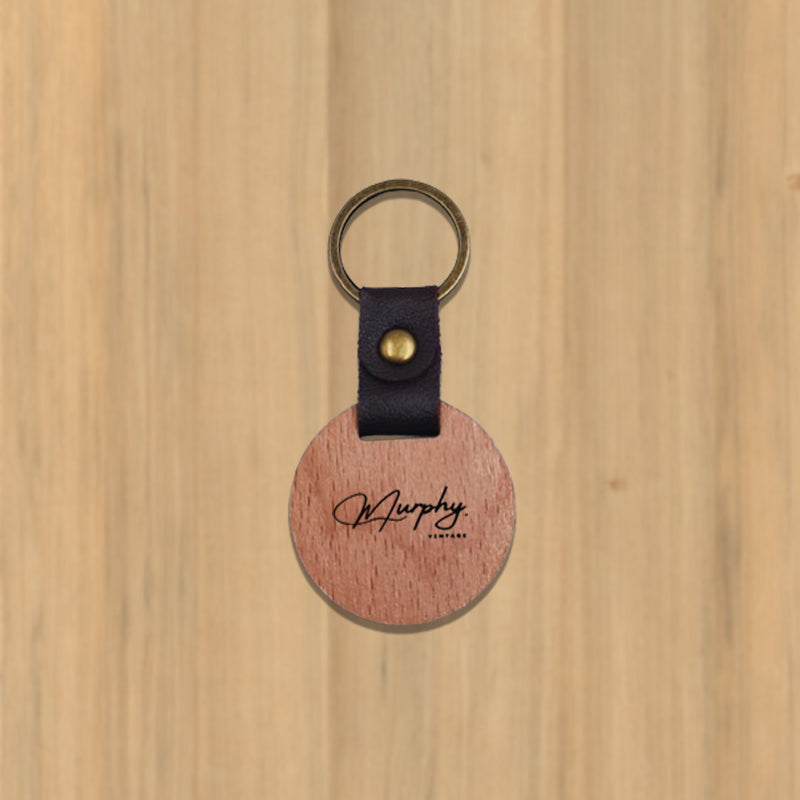 Wooden Leather Key Pendant