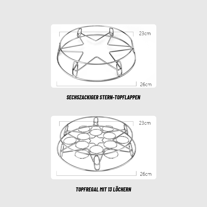 Küchentopfregal aus Edelstahl/stainless steel kitchen pot rack