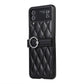 Foldable Check Ring Buckle Leather Phone Case