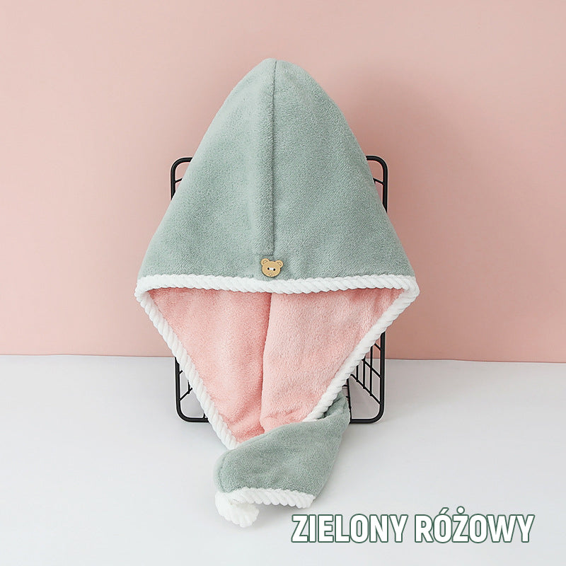 Szybkoschnący, Dwuwarstwowy Ręcznik Do Suszenia Włosów/Quick drying hair cap