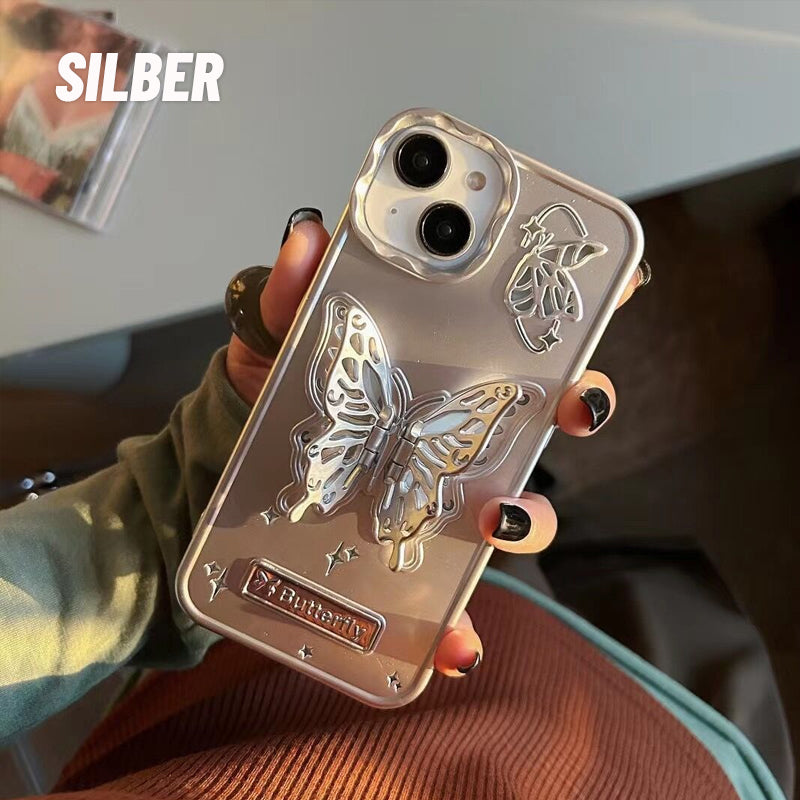 Handyhülle mit Schmetterlingsständer/Butterfly stand mobile phone case