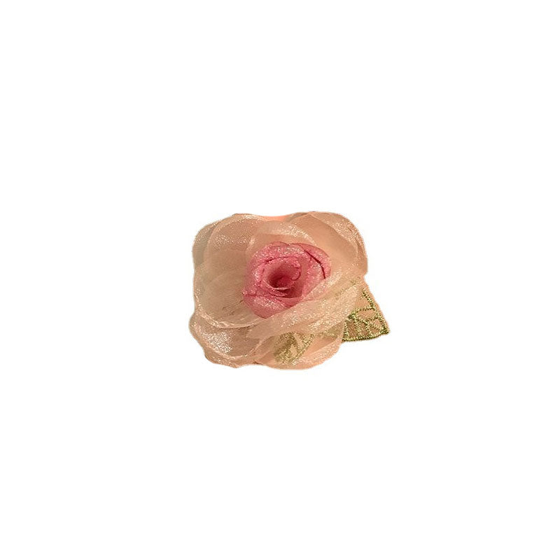 Dry Rose Organza Barrette