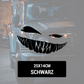 Auto-Aufkleber „Zähne schielen, lächeln“./Teeth squint evil smile sticker