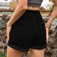 Women'S Tie Elastic Waist Denim Shorts