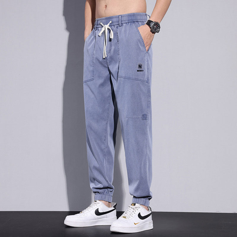 Men'S Summer Thin Casual Beamed Jeans