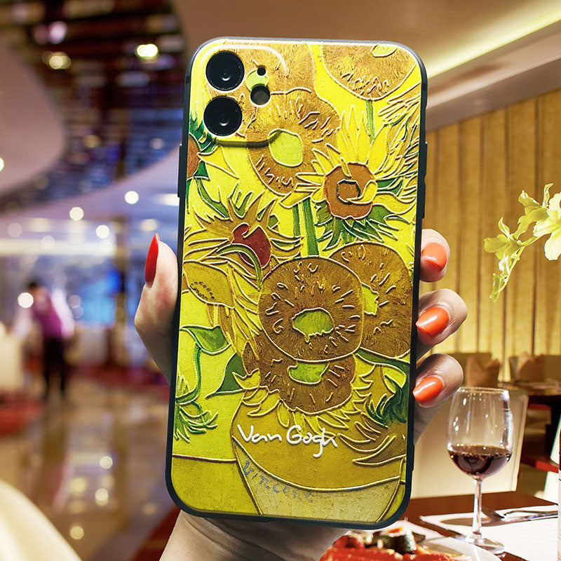 Embossed Oil Painting Mobile Phone Case