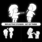 Car Reflective Door And Window Couple Stickers
