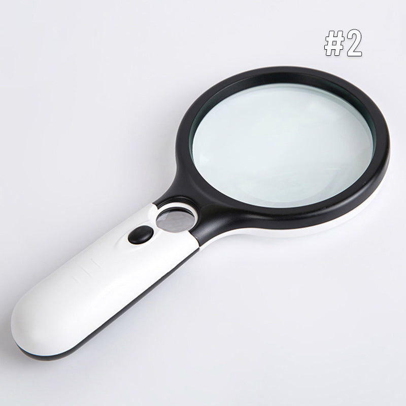 Double Lens Led Light Racket Magnifying Glass