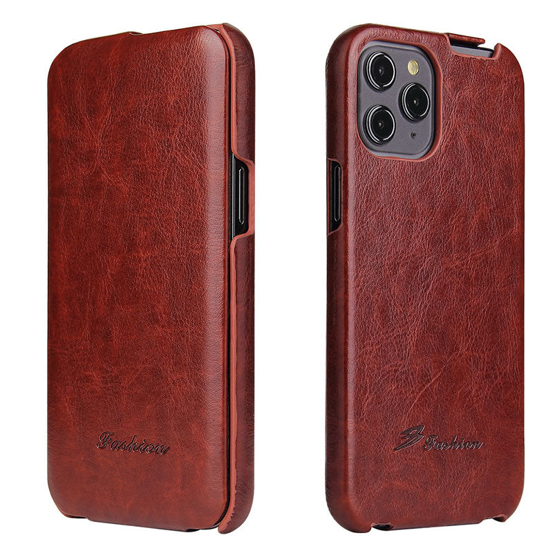 Top And Bottom Flip Leather Phone Case