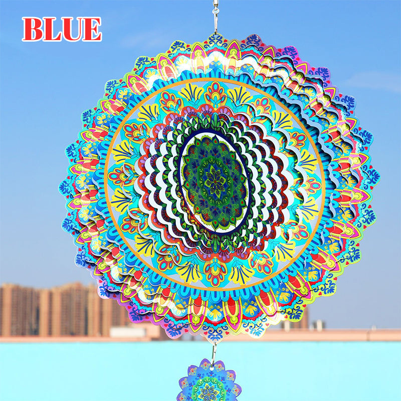 3D Rotating Colorful Wind Chimes