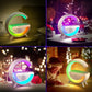 🎅Multifunksjons Bluetooth-Høyttaler - Fargerikt Omgivelseslys Trådløs Ladeklokke Alt-I-Ett-Maskin/Colorful atmosphere light wireless charging clock alarm all-in-one machine