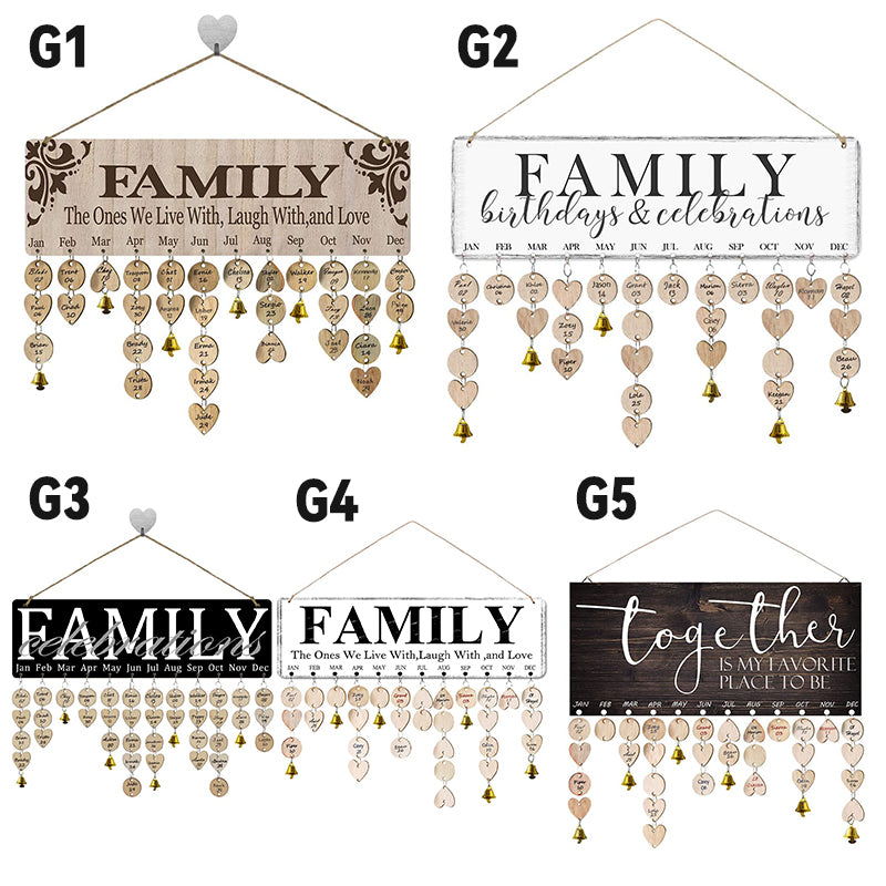 Christmas Creative Wooden Bell Calendar Pendant