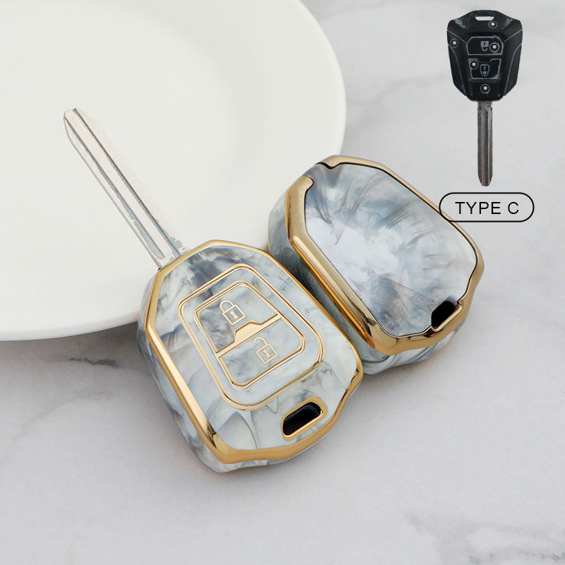 For Isuzu-Car Rhinestone Keychain Key Case