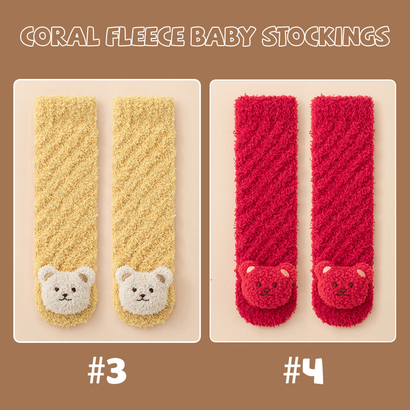 Coral Fleece Baby Stockings