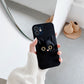 Different Pupil Black And White Cat Phone Case