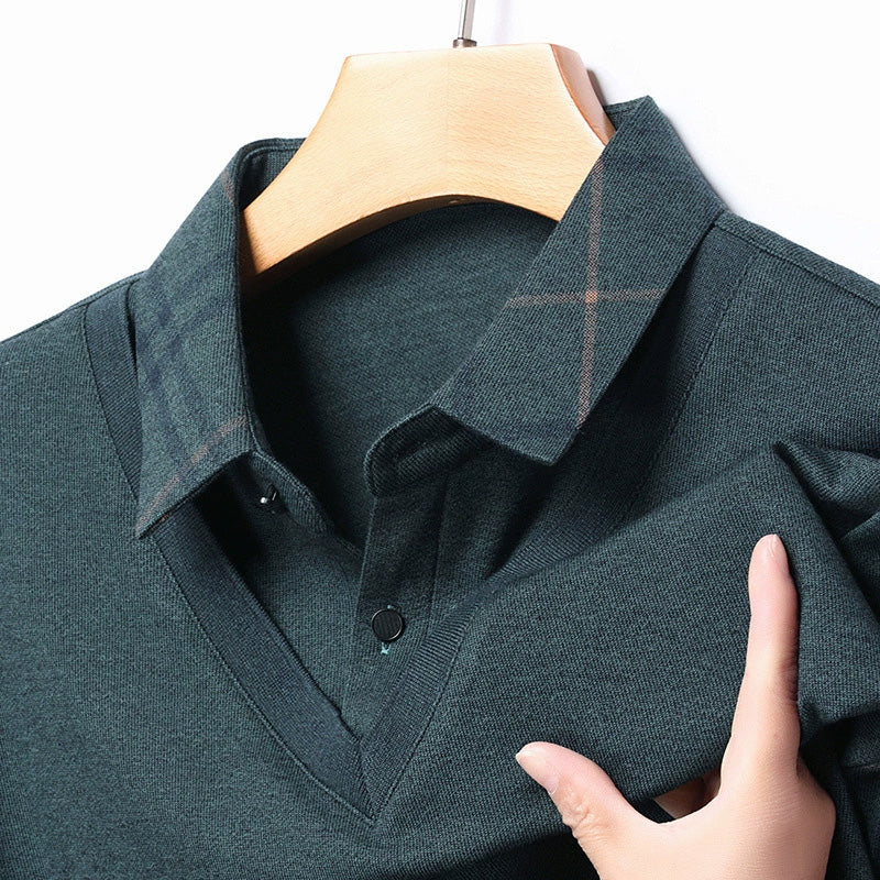 Fake To Deler Strikket Pullover - Fake Two Pieces Knitted Pullover